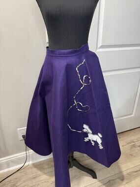 1950s Poodle Skirt Costume Hip Hop 50s Halloween Purple Sock Hop Women's 16 XL